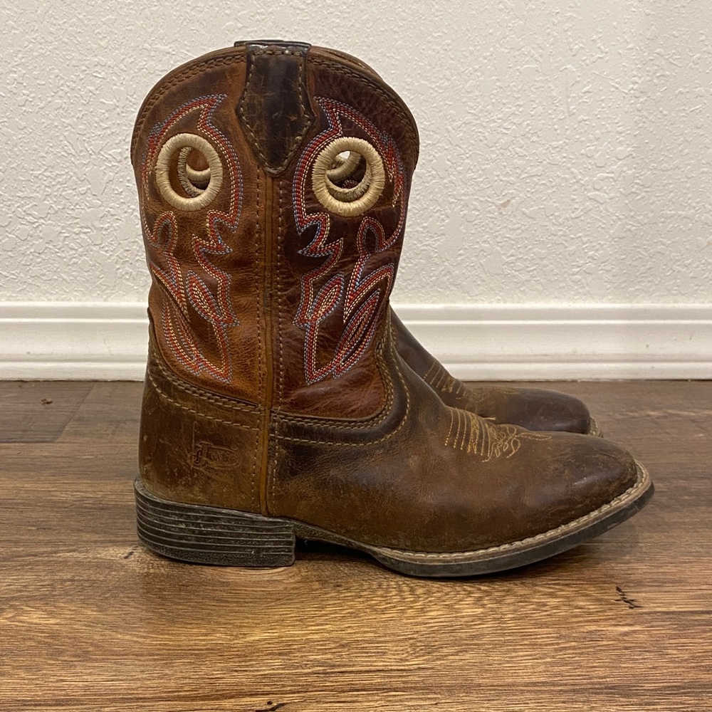 Justin Boots Kids Brown and Tan Western Boots